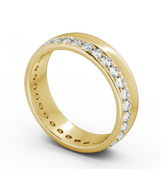 Ladies 0.60ct Round Diamond Full Eternity Wedding Ring 18K Yellow Gold WBF18_YG_THUMB1 