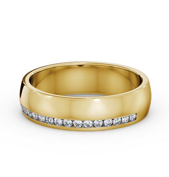 Ladies 0.18ct Round Diamond Channel Set Wedding Ring 18K Yellow Gold WBF19_YG_THUMB2 