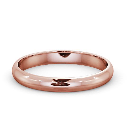  Ladies Plain Wedding Ring 18K Rose Gold - D-Shape WBF1_RG_THUMB2 