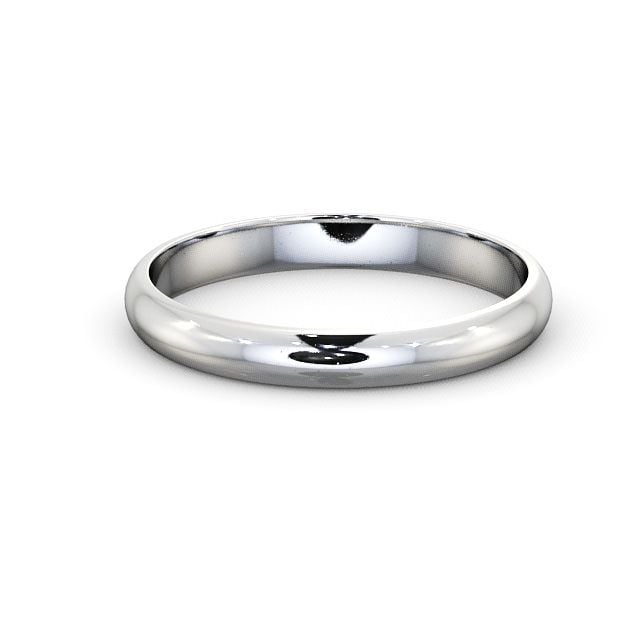 Ladies Plain Wedding Ring Platinum - D-Shape WBF1_WG_FLAT