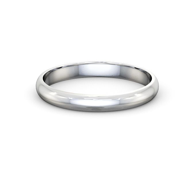 Ladies Plain Wedding Ring Platinum - D-Shape | Angelic Diamonds