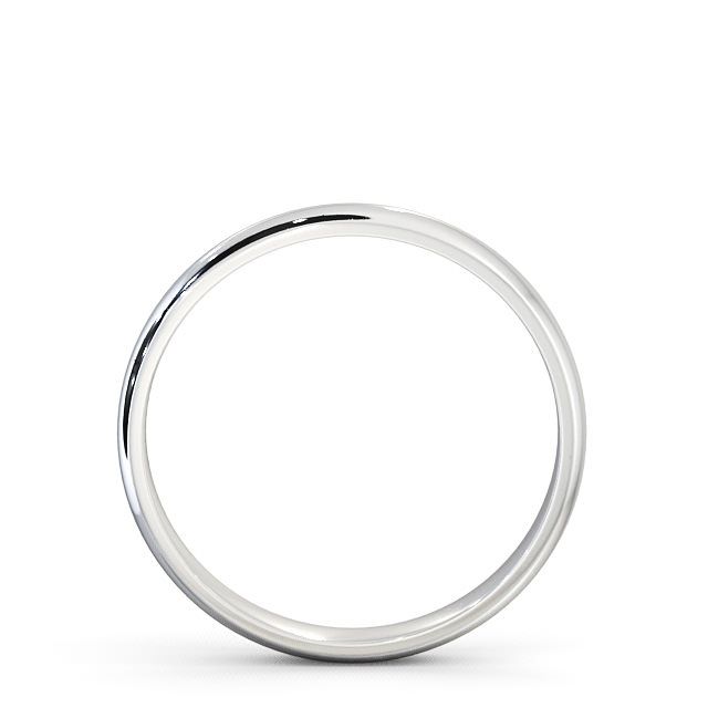 Ladies Plain Wedding Ring 18K White Gold - D-Shape WBF1_WG_UP