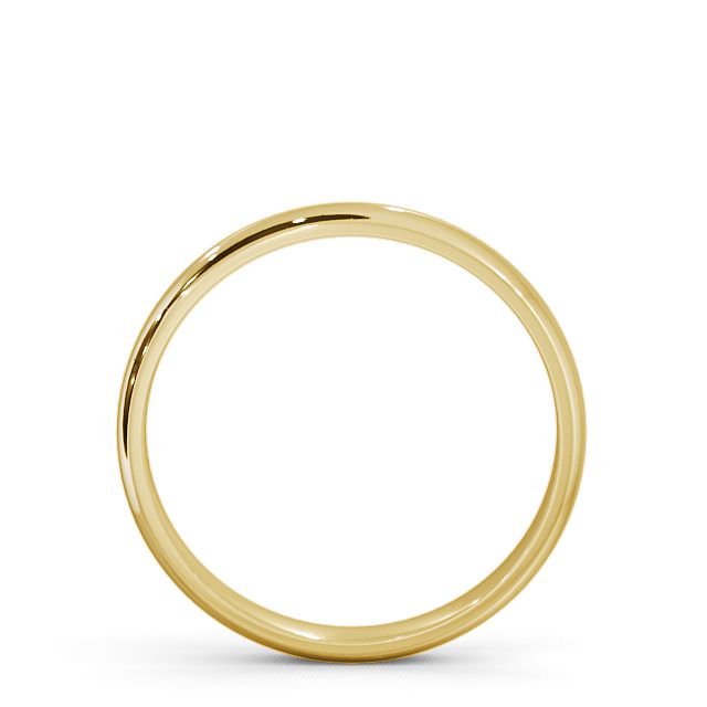 Ladies Plain Wedding Ring 9K Yellow Gold - D-Shape WBF1_YG_UP