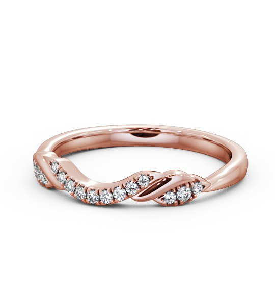 Ladies 0.10ct Round Diamond Curved Wedding Ring 18K Rose Gold WBF20_RG_THUMB2 