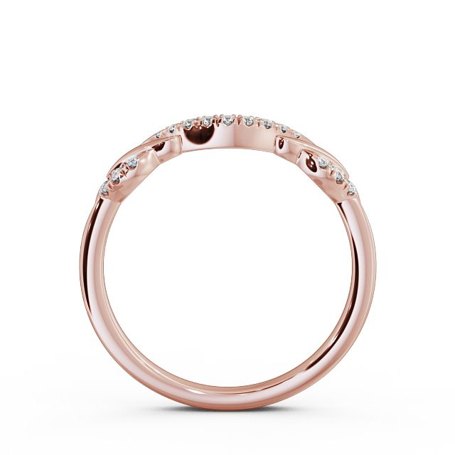 Ladies 0.10ct Round Diamond Wedding Ring 18K Rose Gold - Brooklyn WBF20_RG_UP