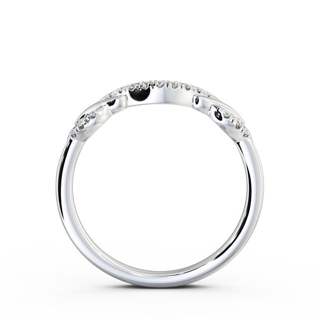 Ladies 0.10ct Round Diamond Wedding Ring Platinum - Brooklyn WBF20_WG_UP