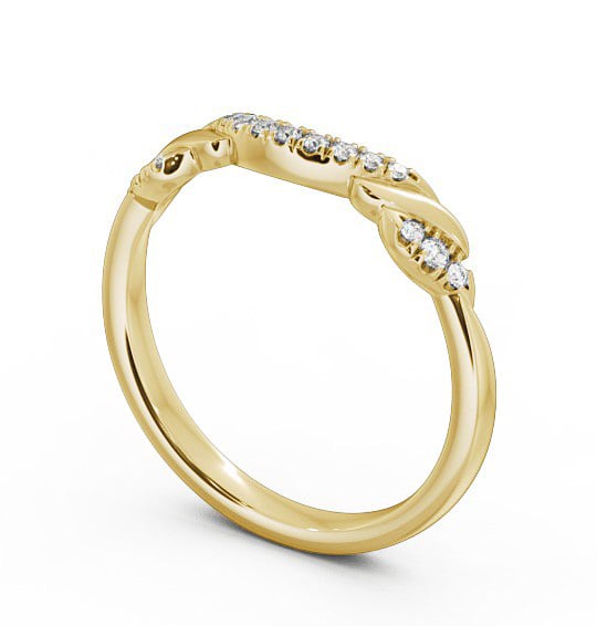 Ladies 0.10ct Round Diamond Wedding Ring 9K Yellow Gold - Brooklyn WBF20_YG_THUMB1