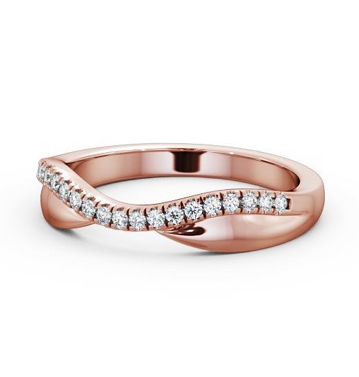 Curved 0.12ct Ladies Round Diamond Wedding Ring 18K Rose Gold WBF23_RG_THUMB2_1.jpg 