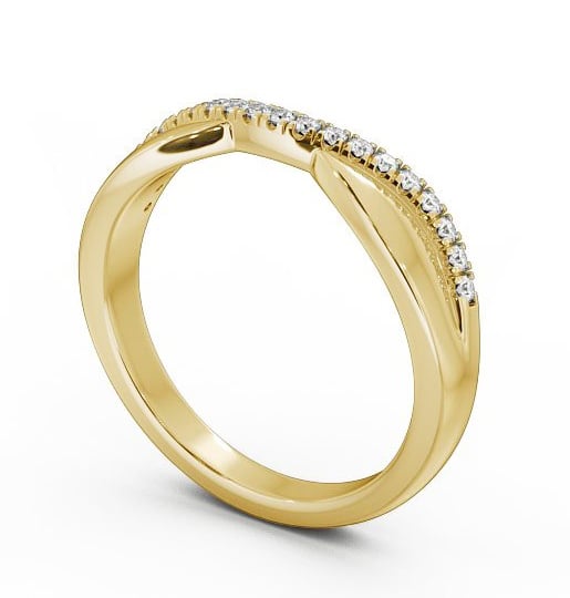 Curved 0.12ct Ladies Round Diamond Wedding Ring 9K Yellow Gold WBF23_YG_THUMB1_2.jpg 