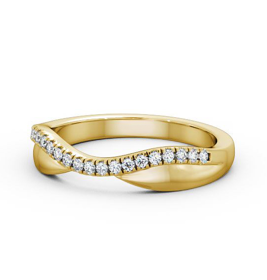 Ankita Ladies Round Diamond Wedding Ring 0.12ct Curved Band WBF23_YG_THUMB2_2.jpg 