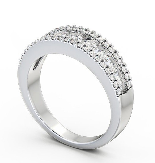 Ladies 0.77ct Round Diamond Glamorous Wedding Ring Platinum WBF26_WG_THUMB1 
