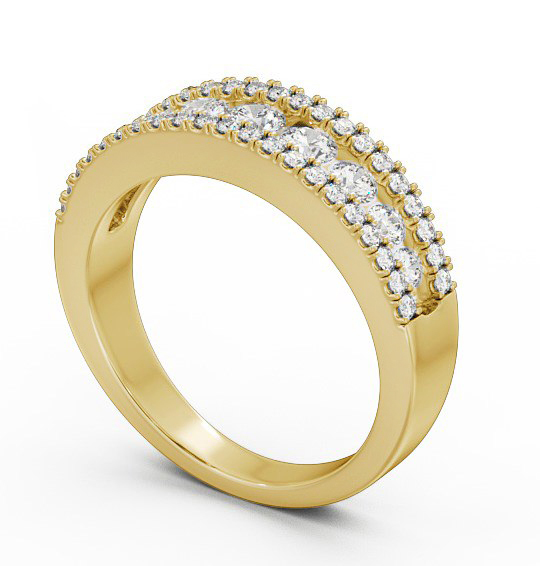 Ladies 0.77ct Round Diamond Glamorous Wedding Ring 18K Yellow Gold WBF26_YG_THUMB1 