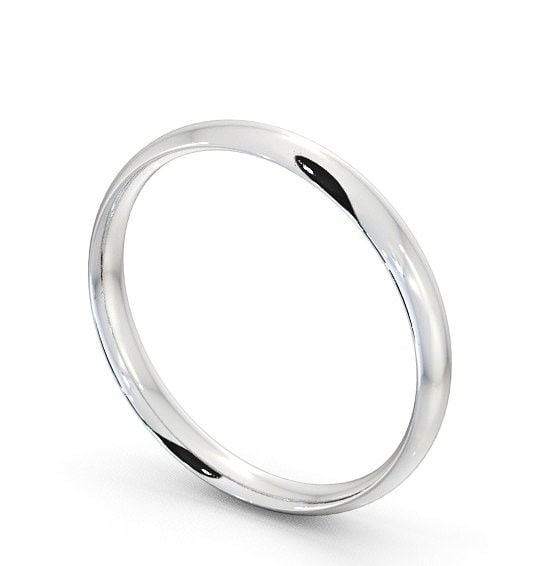 Ladies Plain Traditional Court Wedding Ring Platinum WBF2_WG_THUMB1 