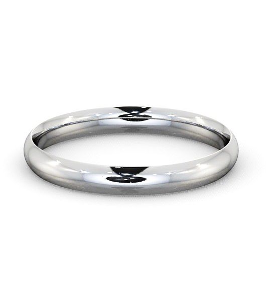  Ladies Plain Wedding Ring Platinum - Traditional Court WBF2_WG_THUMB2 