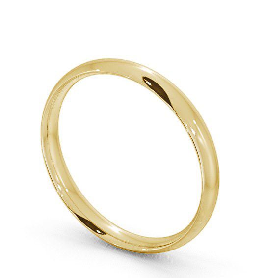 Ladies Plain Traditional Court Wedding Ring 18K Yellow Gold WBF2_YG_THUMB1 