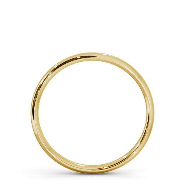 Ladies Plain Wedding Ring 18K Yellow Gold - Traditional Court WBF2_YG_UP