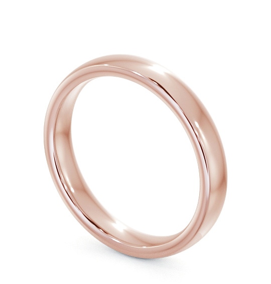 Ladies Plain Wedding Ring 9K Rose Gold - Double Comfort WBF32_RG_THUMB1