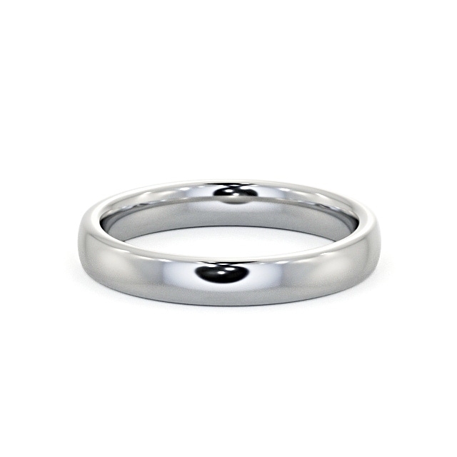Ladies Plain Wedding Ring Palladium - Double Comfort WBF32_WG_FLAT
