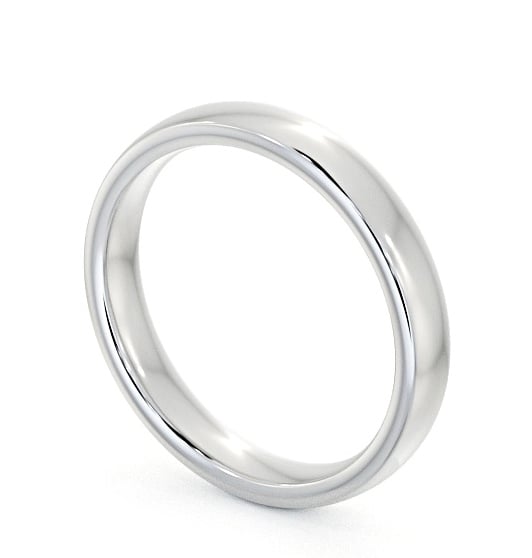  Ladies Plain Wedding Ring 9K White Gold - Double Comfort WBF32_WG_THUMB1 