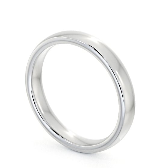 Ladies Plain Double Comfort Wedding Ring Platinum WBF32_WG_THUMB1 