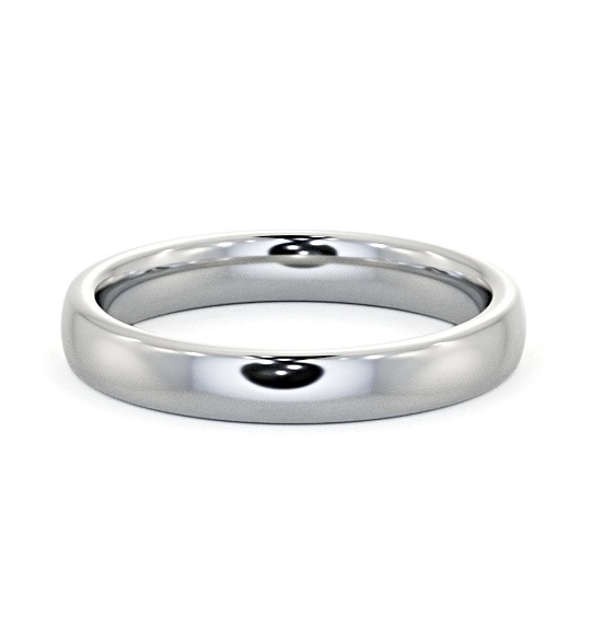  Ladies Plain Wedding Ring 18K White Gold - Double Comfort WBF32_WG_THUMB2 