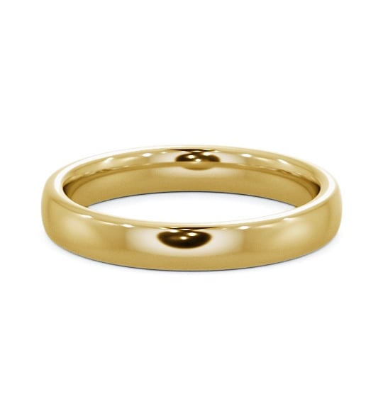  Ladies Plain Wedding Ring 18K Yellow Gold - Double Comfort WBF32_YG_THUMB2 
