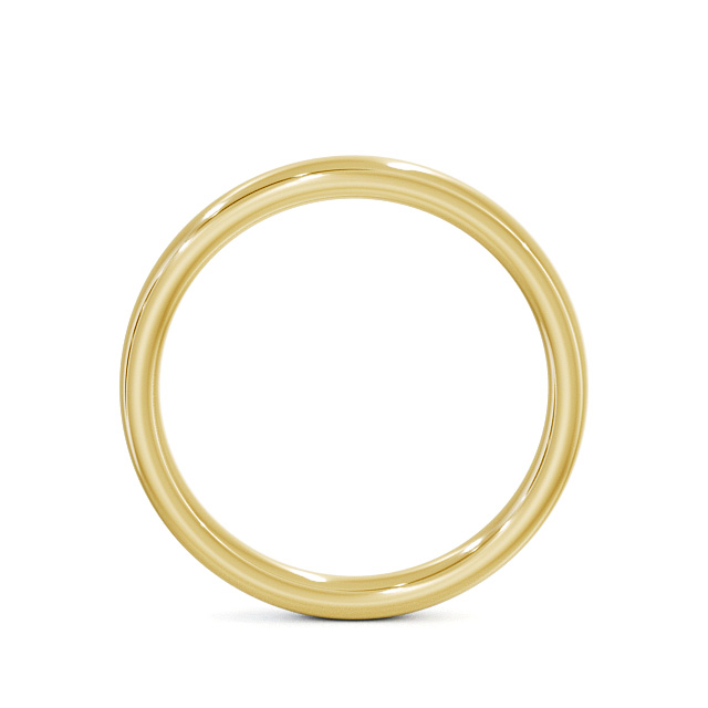Ladies Plain Wedding Ring 9K Yellow Gold - Double Comfort WBF32_YG_UP