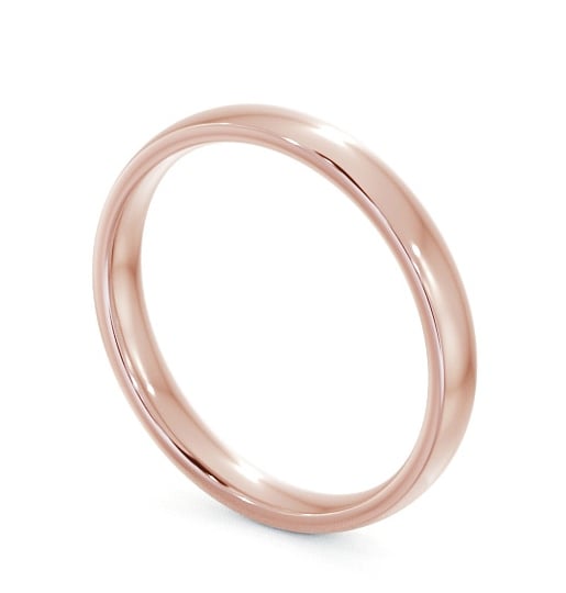 Ladies Plain Flat Side Court Wedding Ring 18K Rose Gold WBF33_RG_THUMB1 