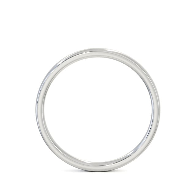 Ladies Plain Wedding Ring Platinum - Flat Side Court WBF33_WG_UP