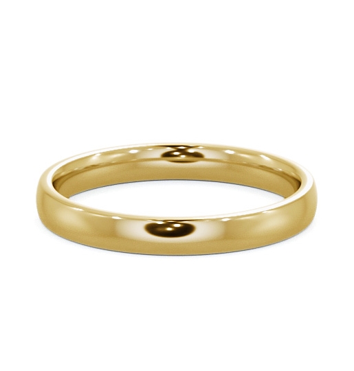  Ladies Plain Wedding Ring 9K Yellow Gold - Flat Side Court WBF33_YG_THUMB2 