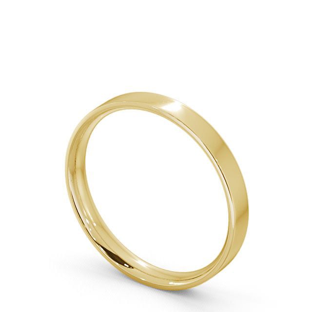 14k Yellow Gold Flat Comfort Fit Wedding Band Ring