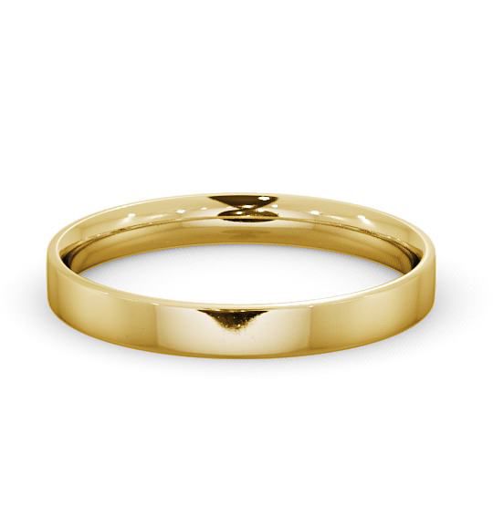 Ladies Plain Flat Court Wedding Ring 18K Yellow Gold WBF3_YG_THUMB2 