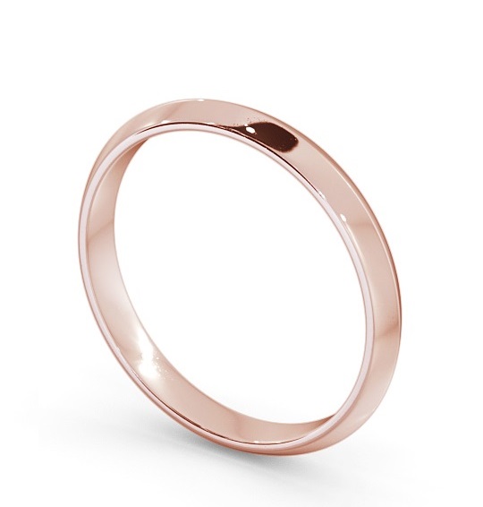 Ladies Plain Knife Edge Wedding Ring 18K Rose Gold WBF45_RG_THUMB1 