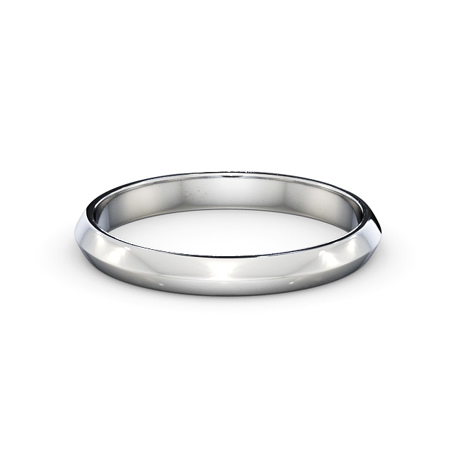 Ladies Plain Wedding Ring Platinum - Knife Edge WBF45_WG_FLAT