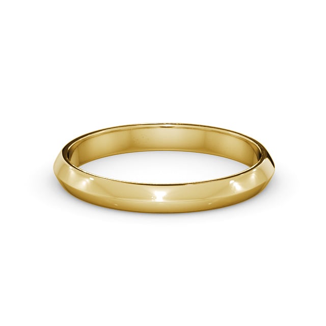 Ladies Plain Wedding Ring 18K Yellow Gold - Knife Edge WBF45_YG_FLAT