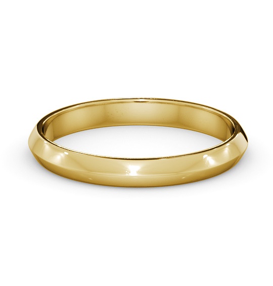  Ladies Plain Wedding Ring 18K Yellow Gold - Knife Edge WBF45_YG_THUMB2 