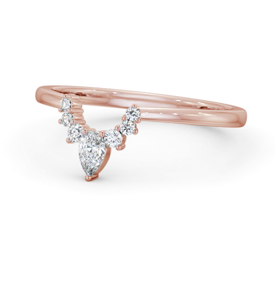 Yasmin Ladies Round and Pear Diamond Wedding Ring 0.15ct Half Moon WBF46_RG_THUMB2 