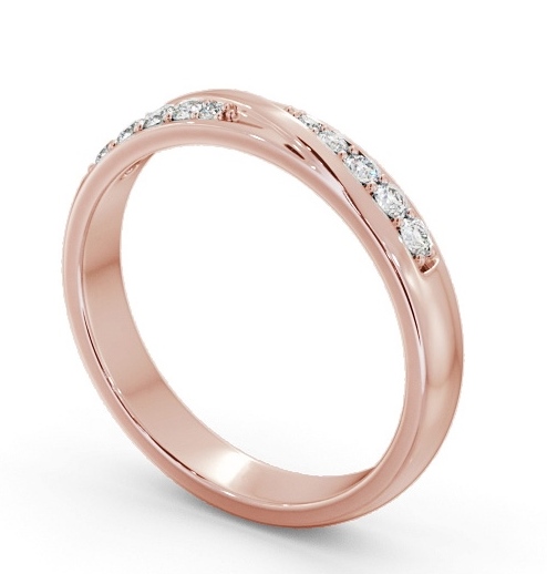 Ladies Round Diamond 0.15ct Wedding Ring 18K Rose Gold - Erin WBF47_RG_THUMB1