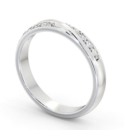 Ladies Round Diamond 0.15ct Wedding Ring Platinum - Erin WBF47_WG_THUMB1