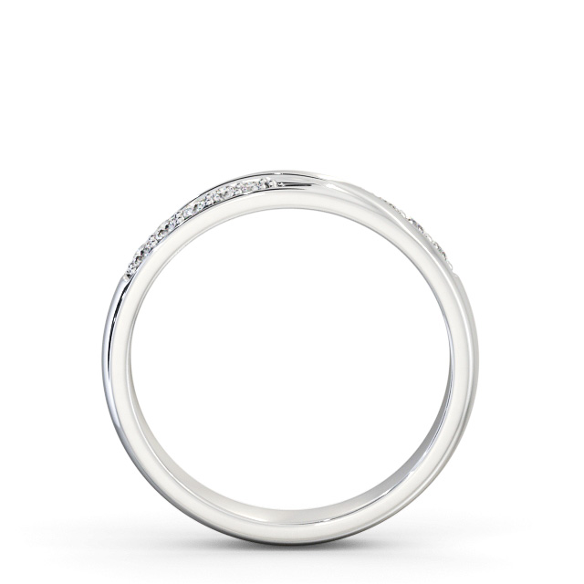 Ladies Round Diamond 0.15ct Wedding Ring Platinum - Erin WBF47_WG_UP