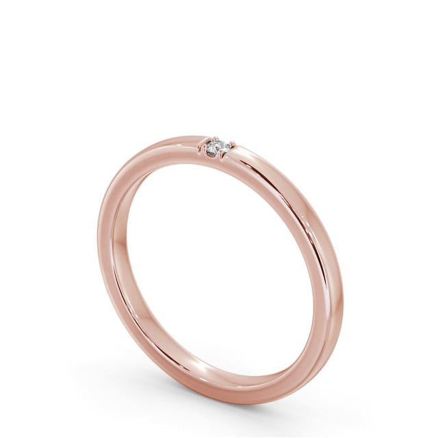 Ladies Diamond Wedding Ring 18K Rose Gold - Adderby WBF48_RG_SIDE