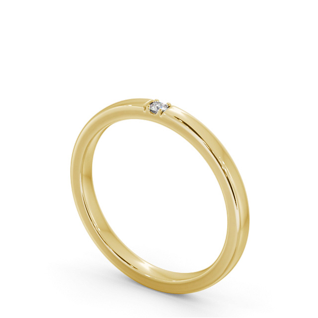 Ladies Diamond Wedding Ring 9K Yellow Gold - Adderby WBF48_YG_SIDE