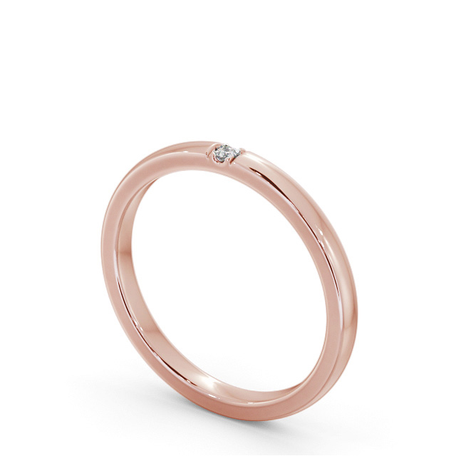 Ladies Diamond Wedding Ring 18K Rose Gold - Penmere WBF49_RG_SIDE
