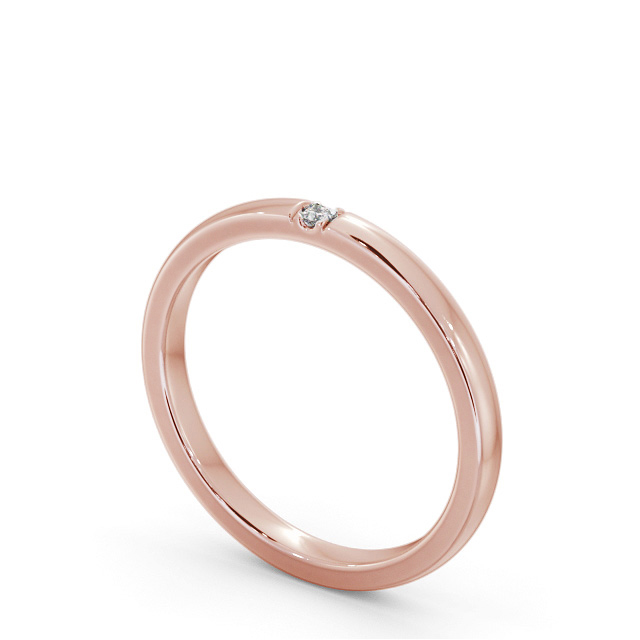 Ladies Diamond Wedding Ring 9K Rose Gold - Penmere WBF49_RG_SIDE