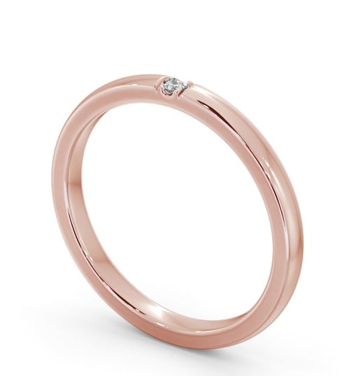 Ladies Single Princess Diamond Wedding Ring 9K Rose Gold WBF49_RG_THUMB1 