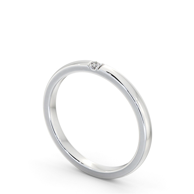 Ladies Diamond Wedding Ring 18K White Gold - Penmere WBF49_WG_SIDE