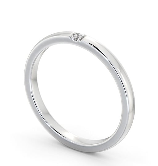 Ladies Single Princess Diamond Wedding Ring 18K White Gold WBF49_WG_THUMB1 