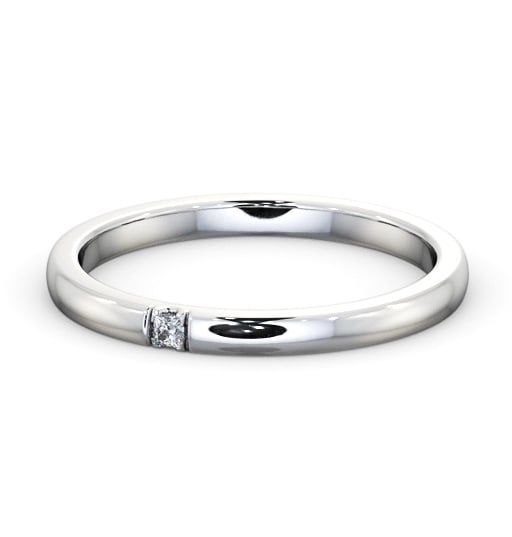 Ladies Single Princess Diamond Wedding Ring 18K White Gold WBF49_WG_THUMB2 