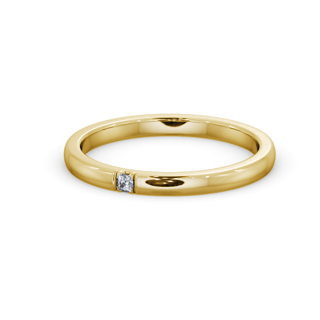 Ladies Diamond Wedding Ring 18K Yellow Gold - Penmere WBF49_YG_FLAT