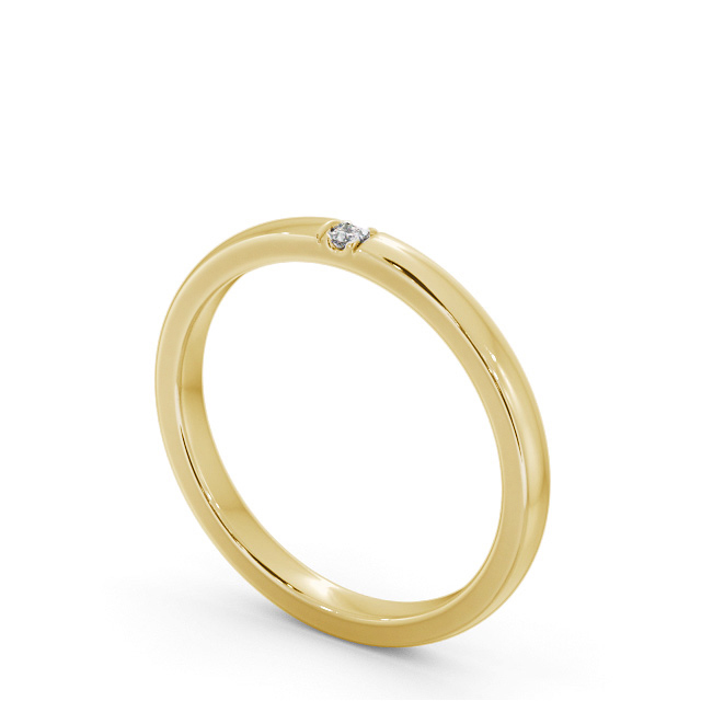 Ladies Diamond Wedding Ring 18K Yellow Gold - Penmere WBF49_YG_SIDE